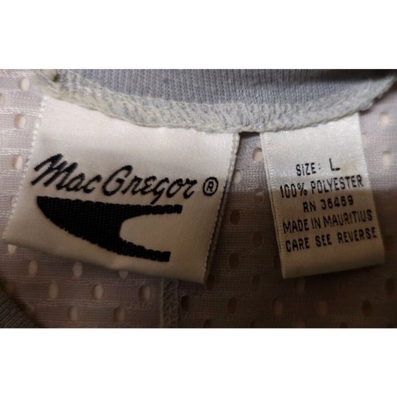 Vintage  MACGREGOR #89 Large Grey Practice Perforated Football NFL Jersey - Picture 10 of 10